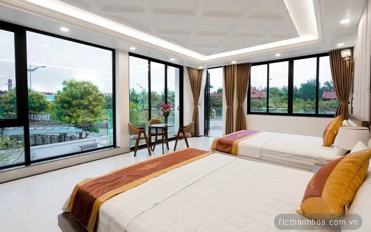 phòng ngủ biệt thự minh anh rộng rãi